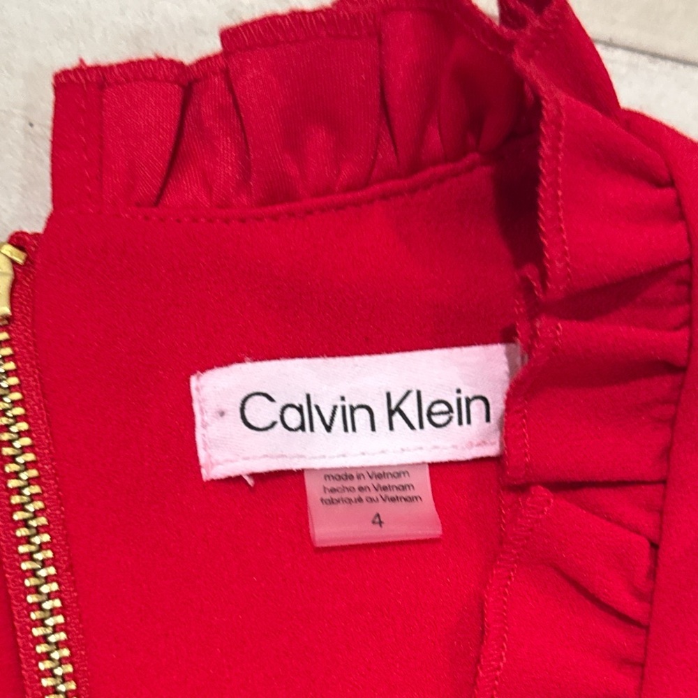 Calvin Klein Red ❤️ Sleeveless Jumpsuit • Size 4 • Like New - Picture 8 of 16
